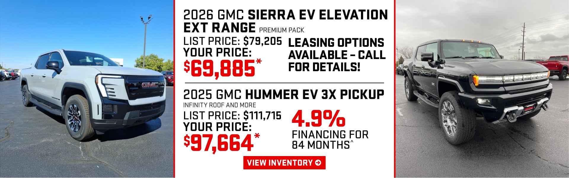 2025 GMC Hummer EV 3X 2026 GMC Sierra EV Elevation