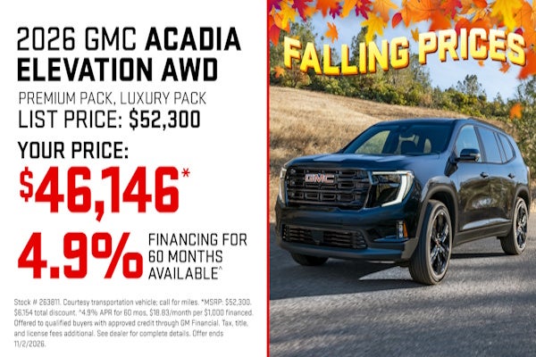 2026 GMC ACADIA ELEVATION AWD