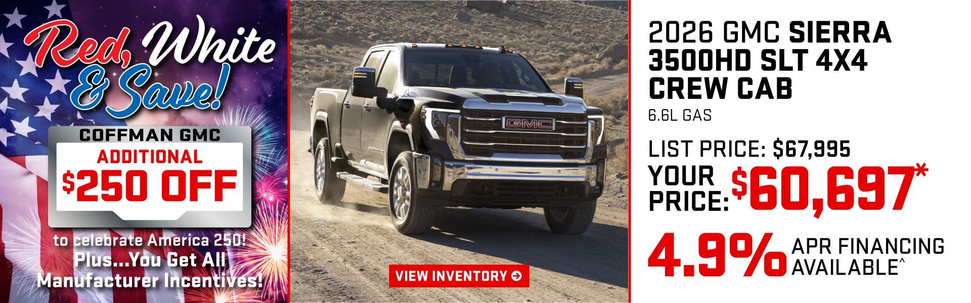 2026 GMC Sierra 3500HD SLT 4x4 Crew Cab